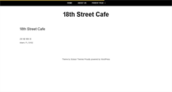 Desktop Screenshot of 18thstreetcafe.com