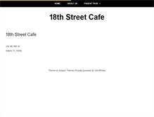 Tablet Screenshot of 18thstreetcafe.com
